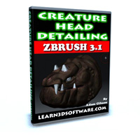 ZBrush 3.1 Creature Head Detailing